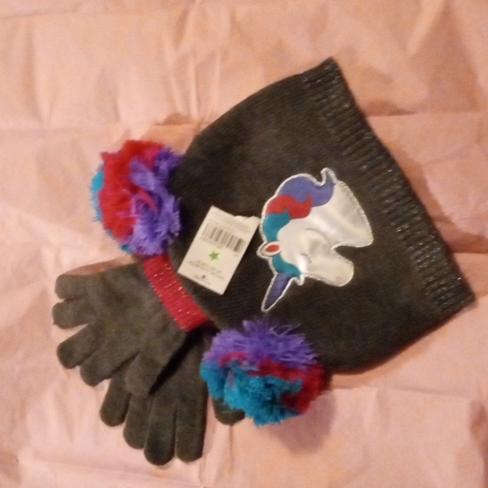 Girls Beanie & Glove Set